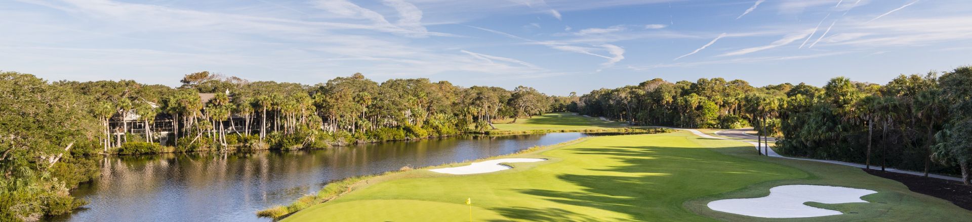 Discover the coastal allure of Turtle Point Golf Course at Kiawah Island Golf Resort. This captivating image invites you to a world-class golfing experience featuring meticulously designed fairways and the natural beauty of Kiawah Island.